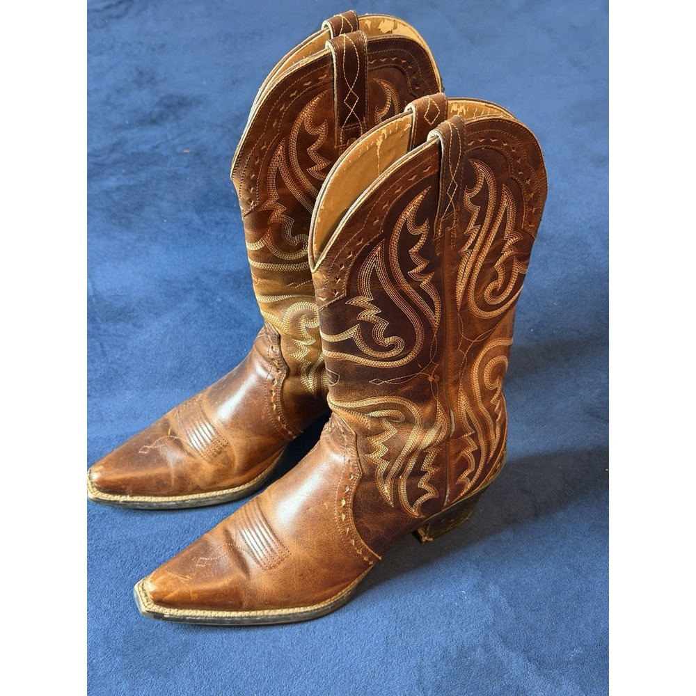 Ariat Heritage Western X-Toe Brown Leather Cowgirl Boots Women 9.5 10005908